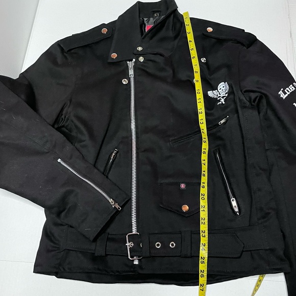 Red Balls On Fire Los Angeles Skull Jacket - Picture 11 of 12